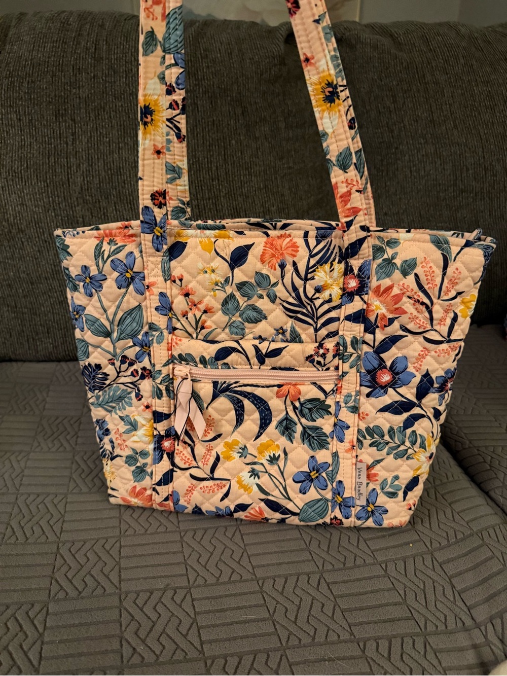 Vera Bradley Paradise Coral Quilted Tote